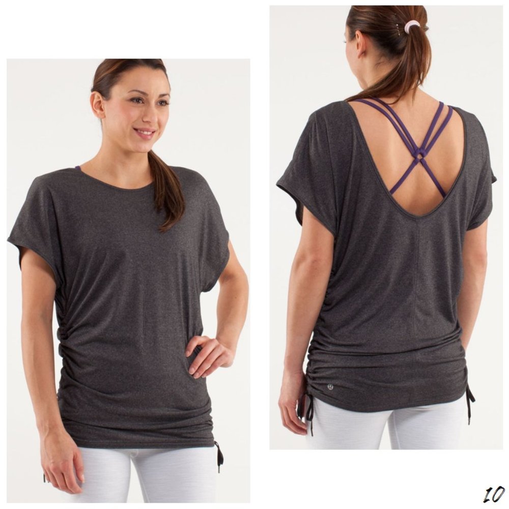 Lululemon Power Class Tee Black in Size 10 imo